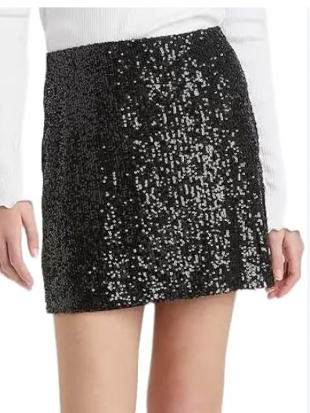 art class Black Sequin Mini Skirt for Girls